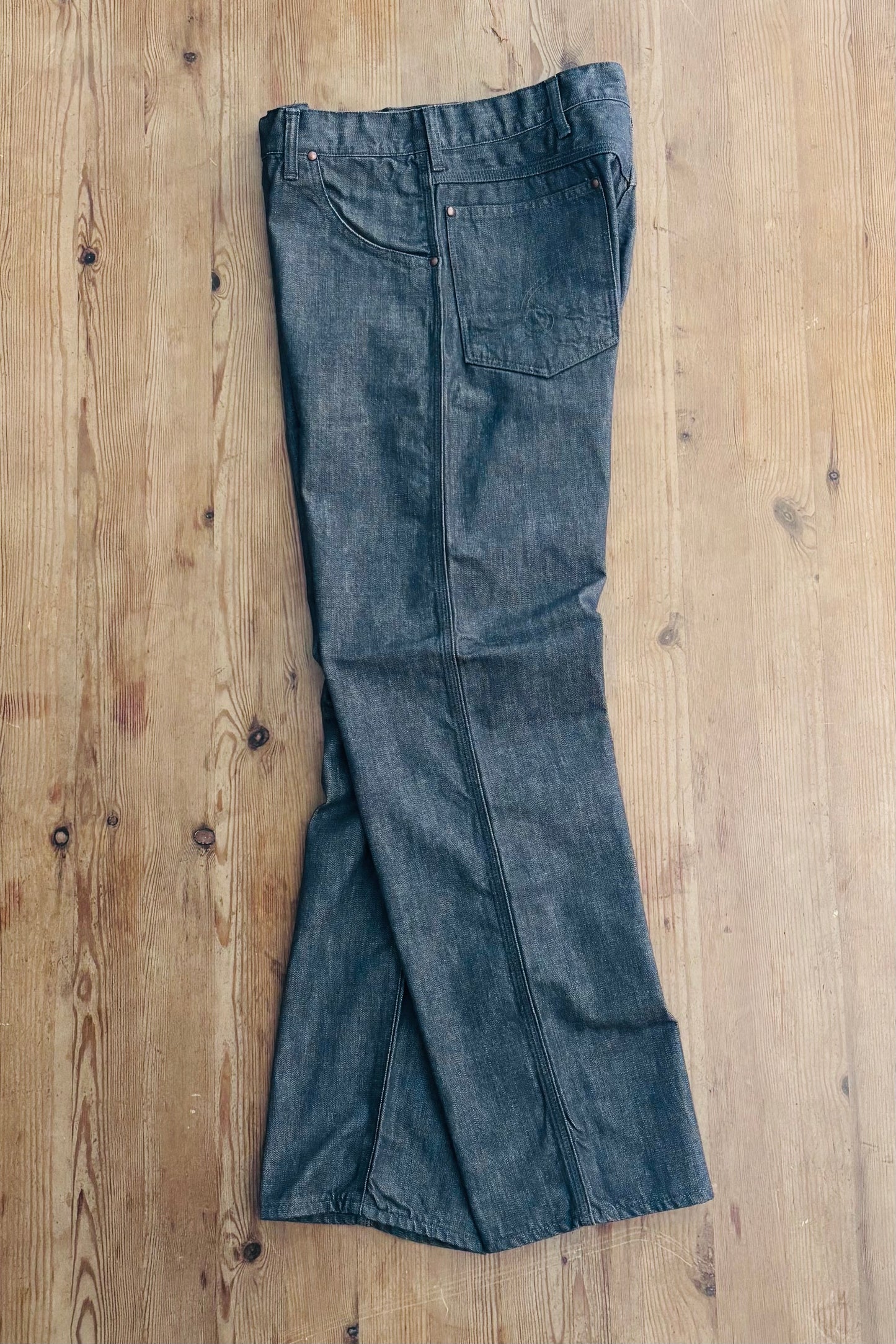 KENNETH FIELD - WESTERN 5P BROKEN TWILL - CHARCOAL
