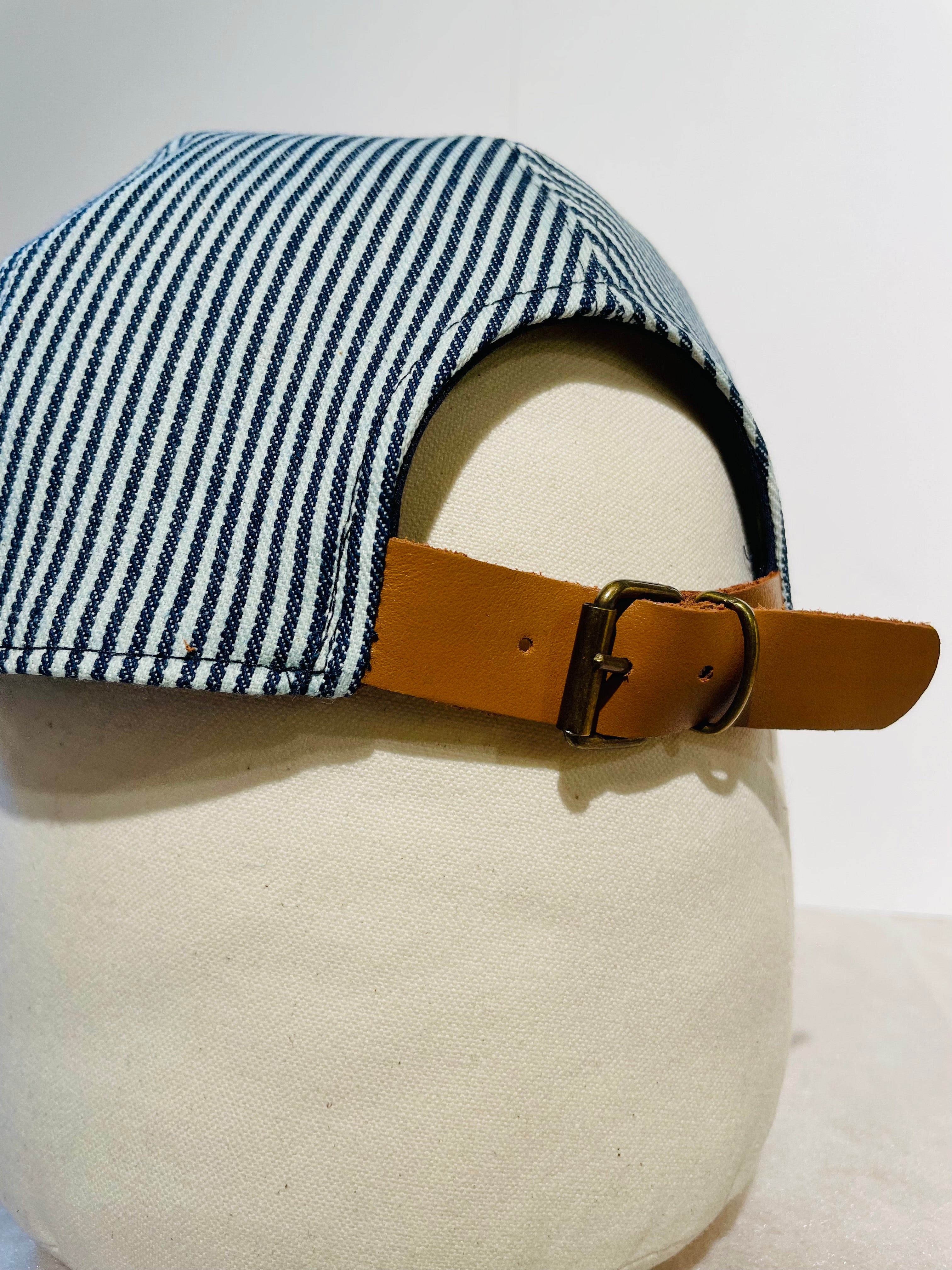 【再値下げ】SUPER DUPER - POKEY DENIM BASEBALL CAP - WORK STRIPE