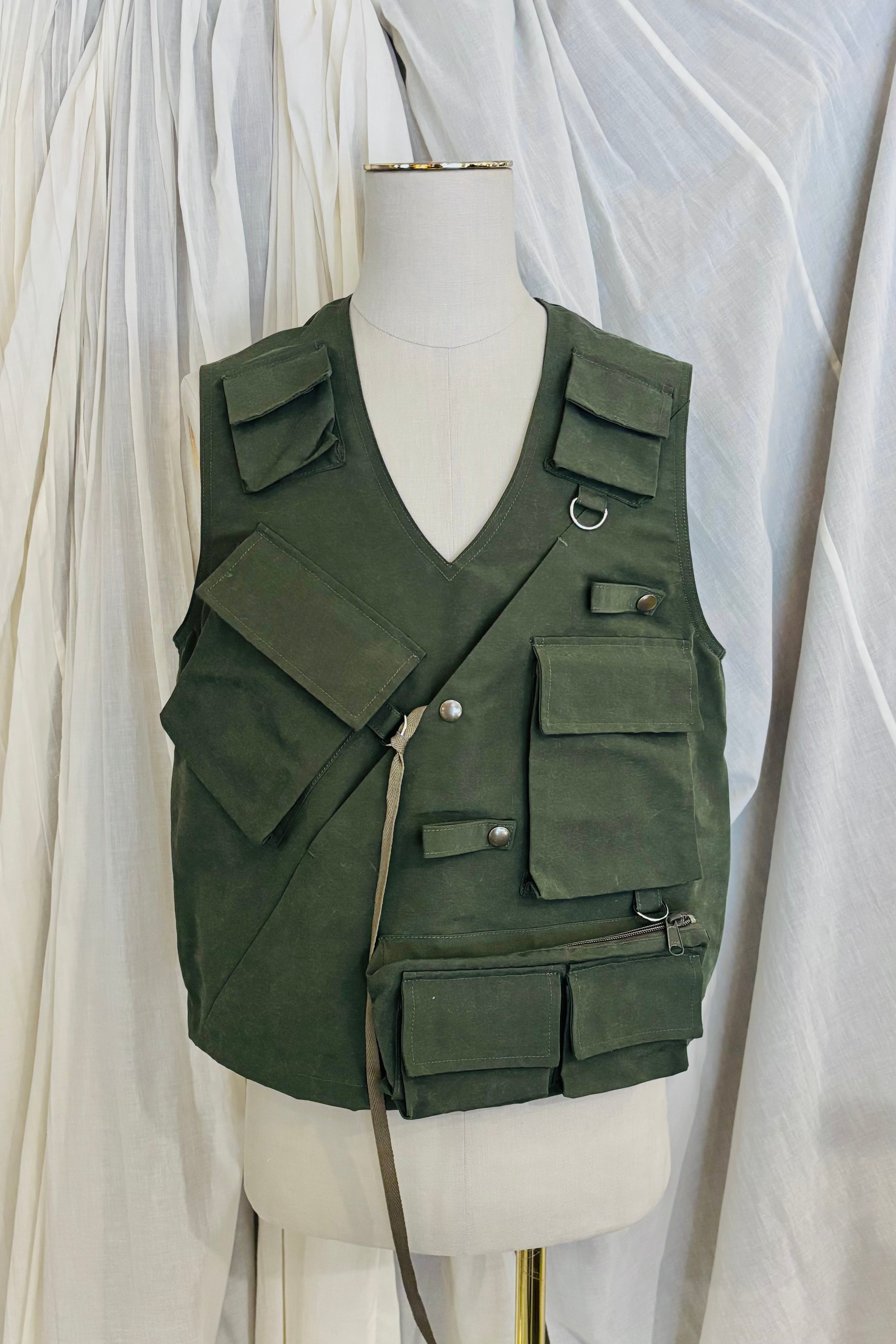 KENNETH FIELD - TROUT HUNTER VEST P/N GROSGRAIN - OLIVE
