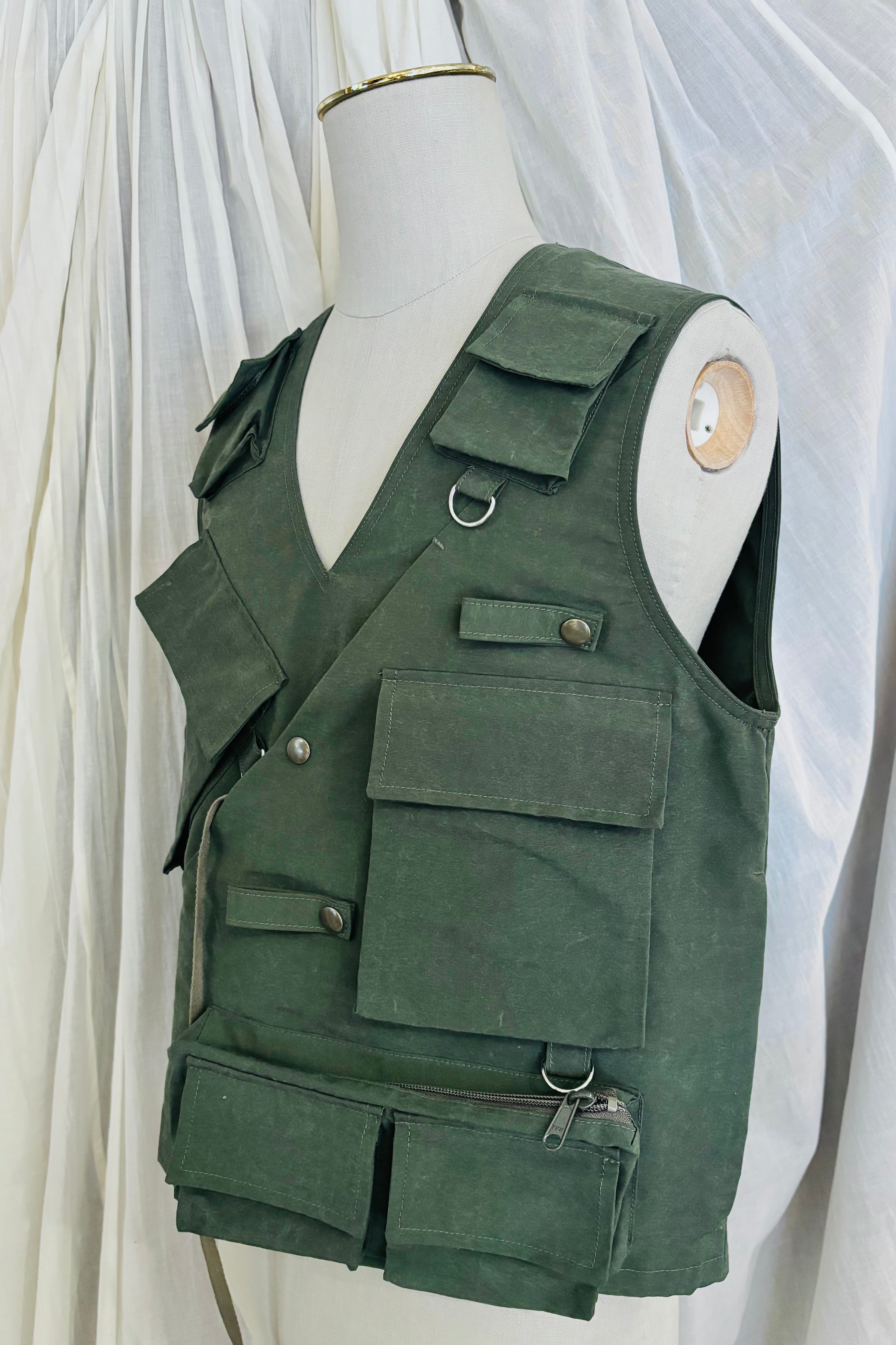 KENNETH FIELD - TROUT HUNTER VEST P/N GROSGRAIN - OLIVE