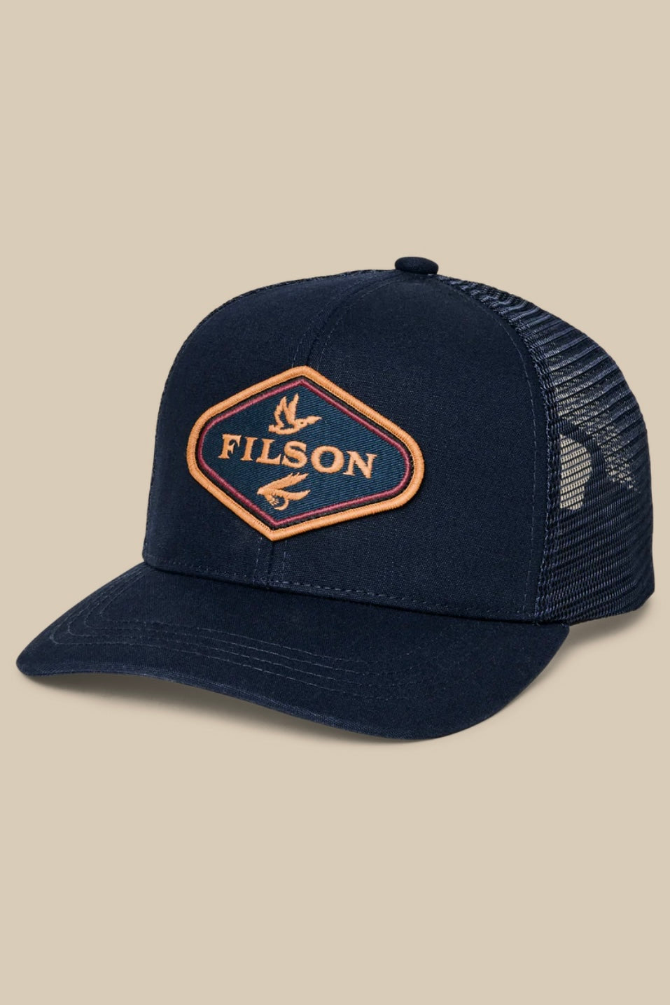 FILSON - LOGGER MESH CAP - NAVY / FOWL FLY