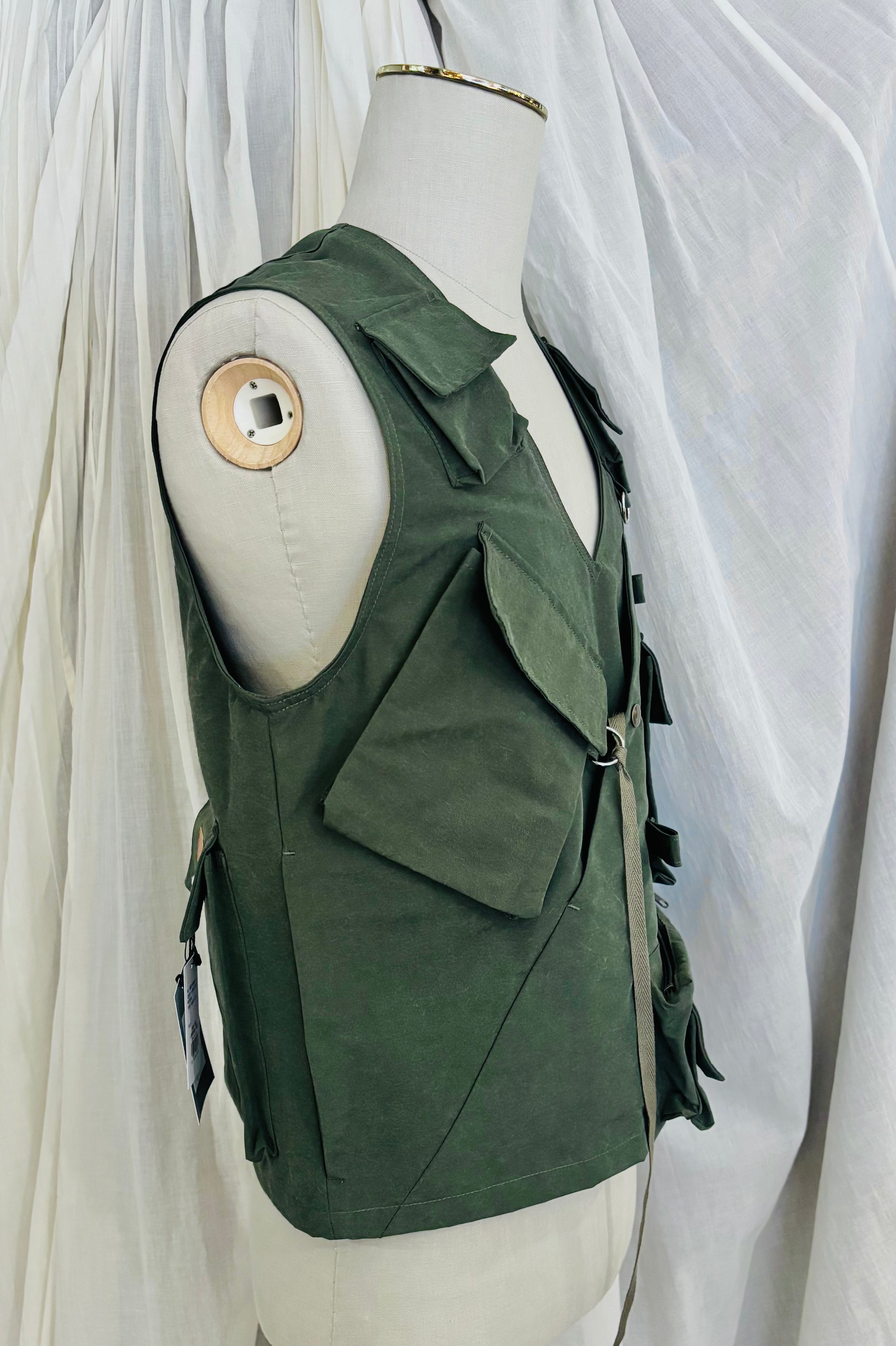 KENNETH FIELD - TROUT HUNTER VEST P/N GROSGRAIN - OLIVE