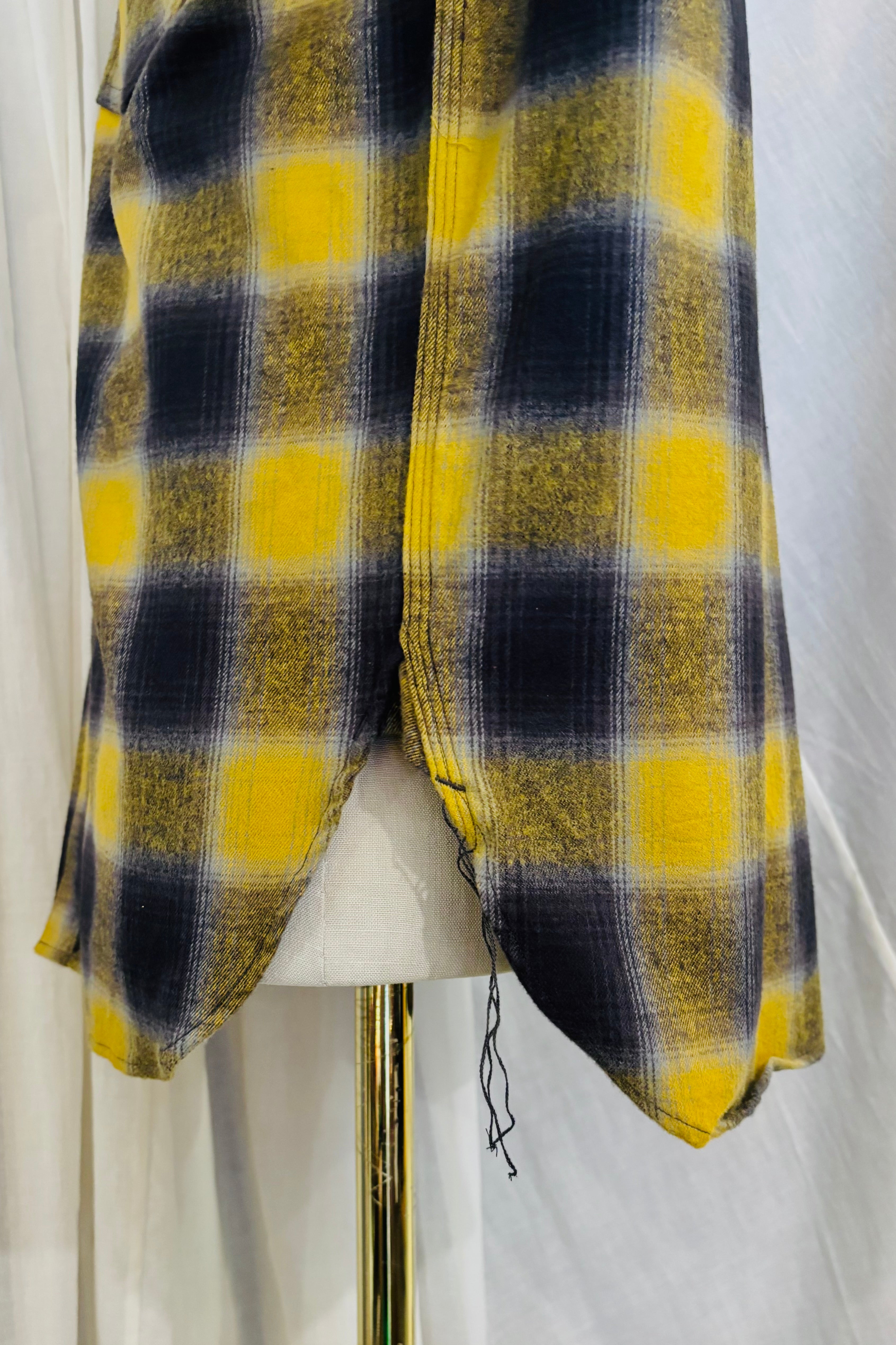 KENNETH FIELD - BARN SHIRTS FLANNEL PLAIDS - MUSTARD