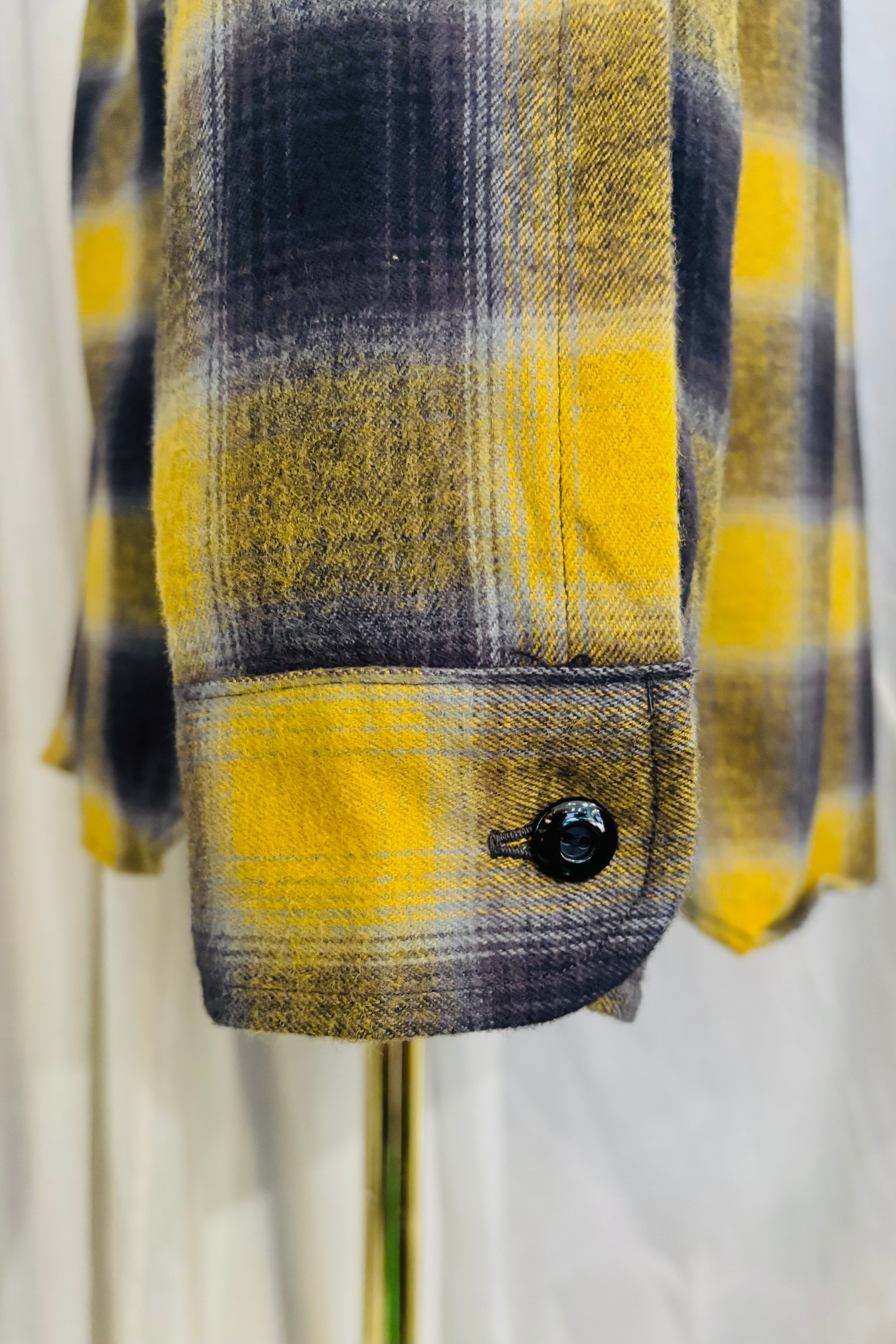 KENNETH FIELD - BARN SHIRTS FLANNEL PLAIDS - MUSTARD