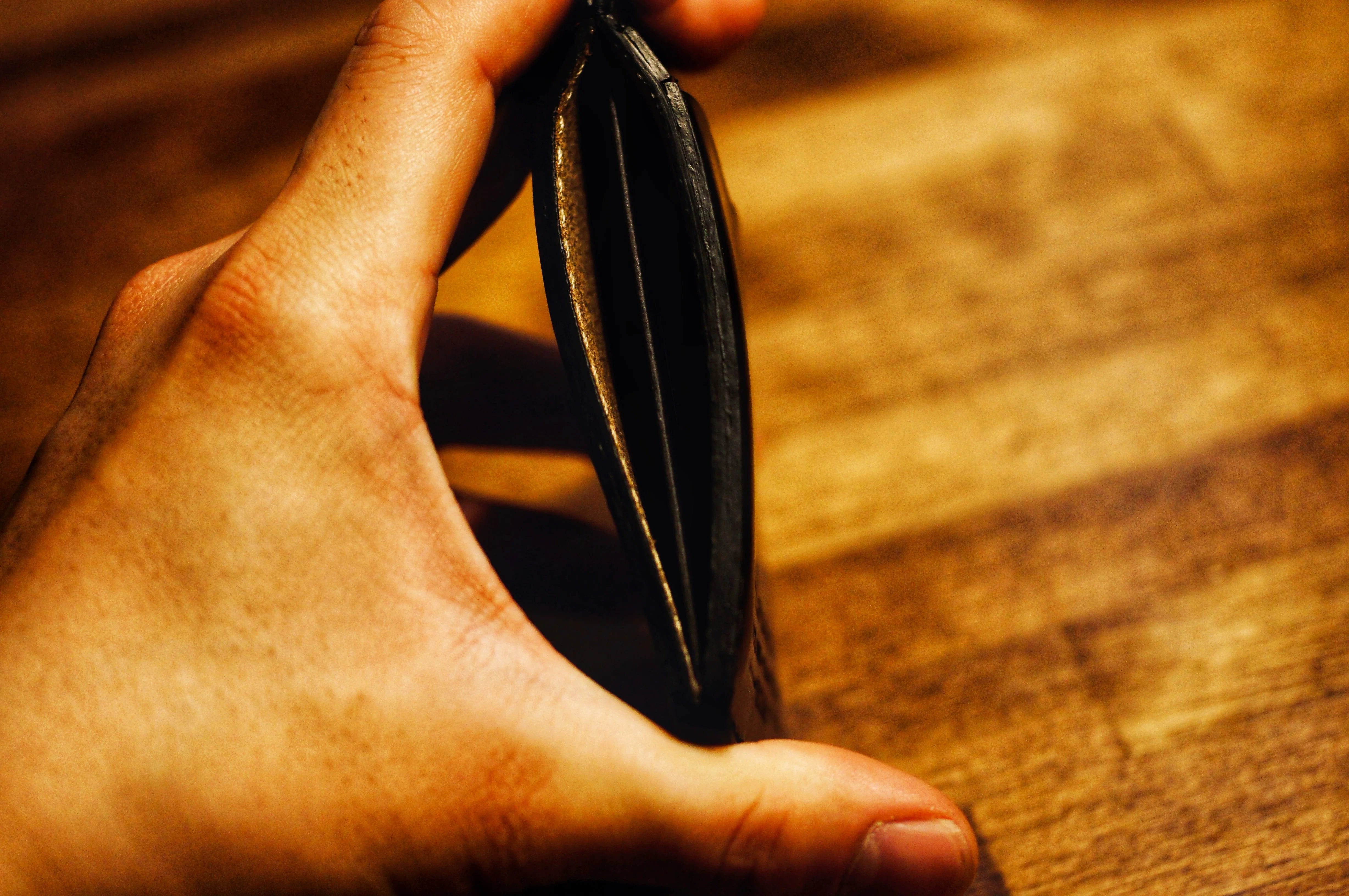 FILSON - LEATHER CARD CASE - BLACK