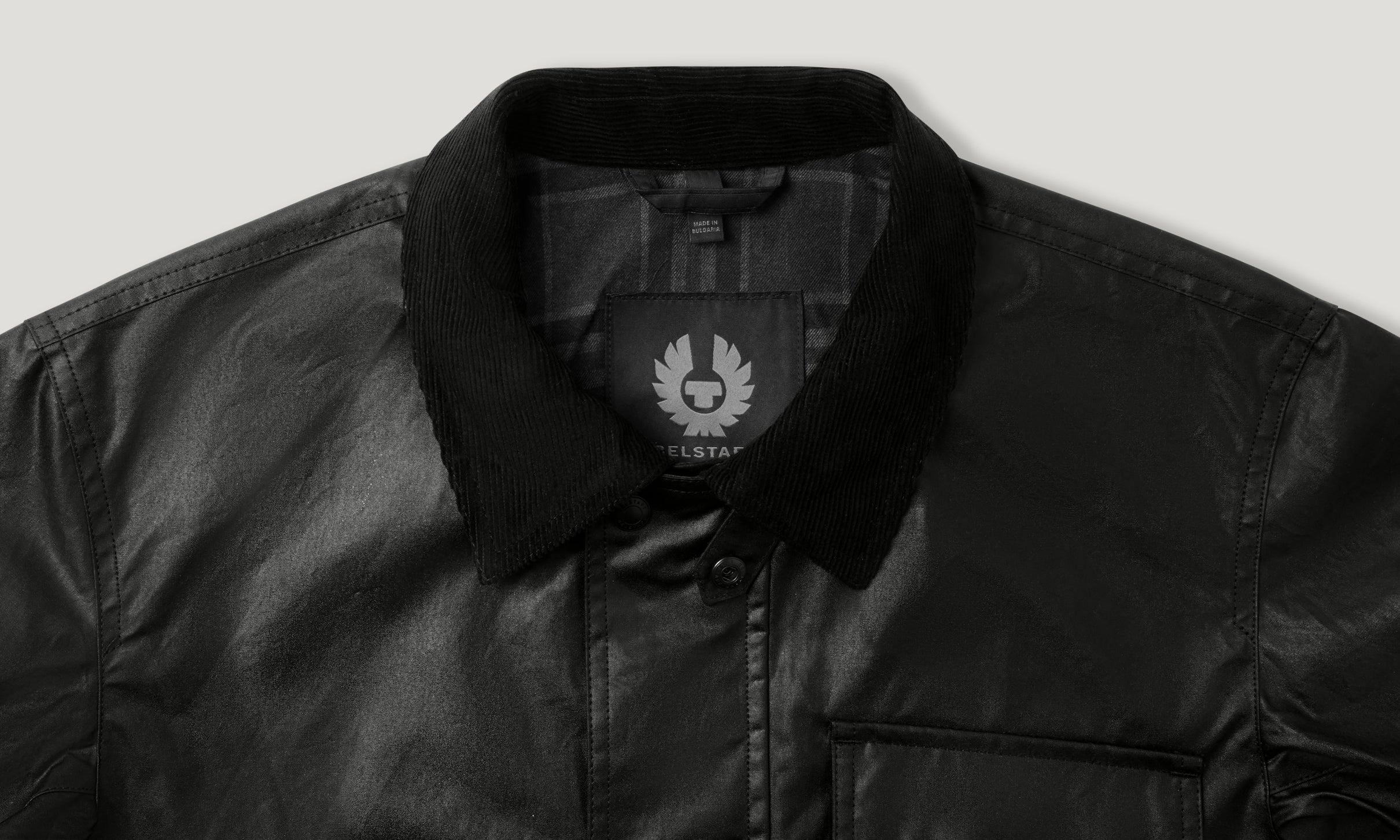 BELSTAFF - INCLINE JACKET WAXED COTTON - BLACK