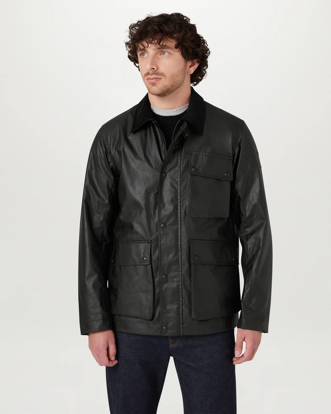 BELSTAFF - INCLINE JACKET WAXED COTTON - BLACK