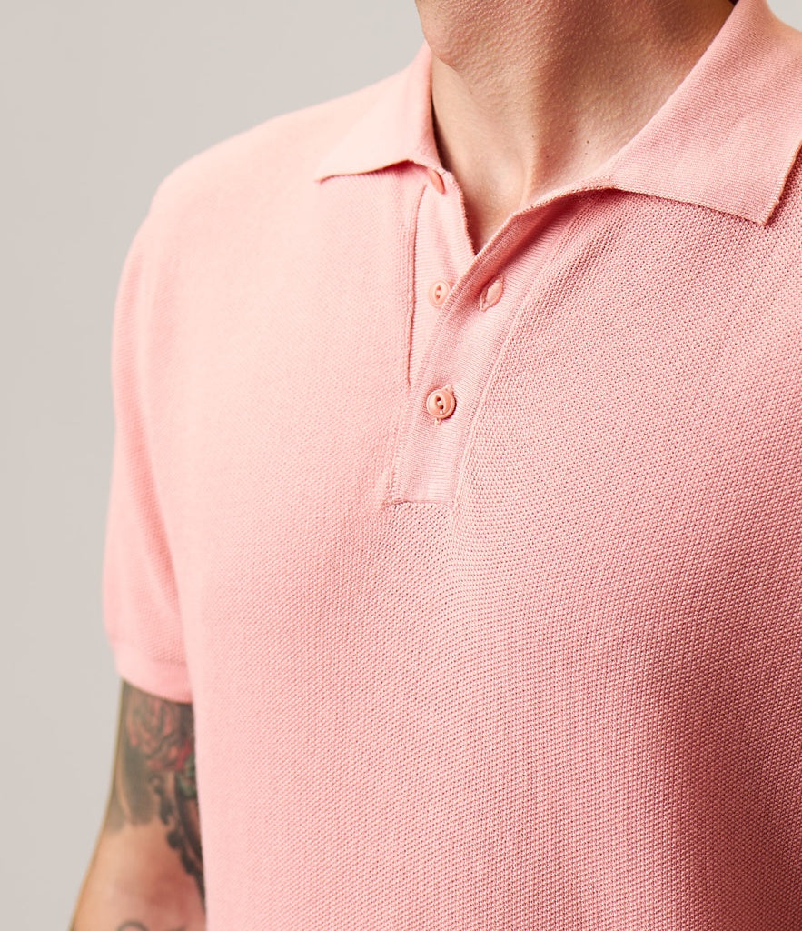 Merz b.Schwanen - KPLP02 KNITTED POLO ORGANIC COTTON - PEACH