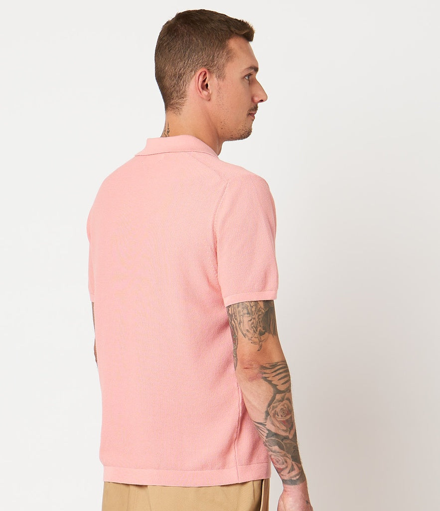 Merz b.Schwanen - KPLP02 KNITTED POLO ORGANIC COTTON - PEACH