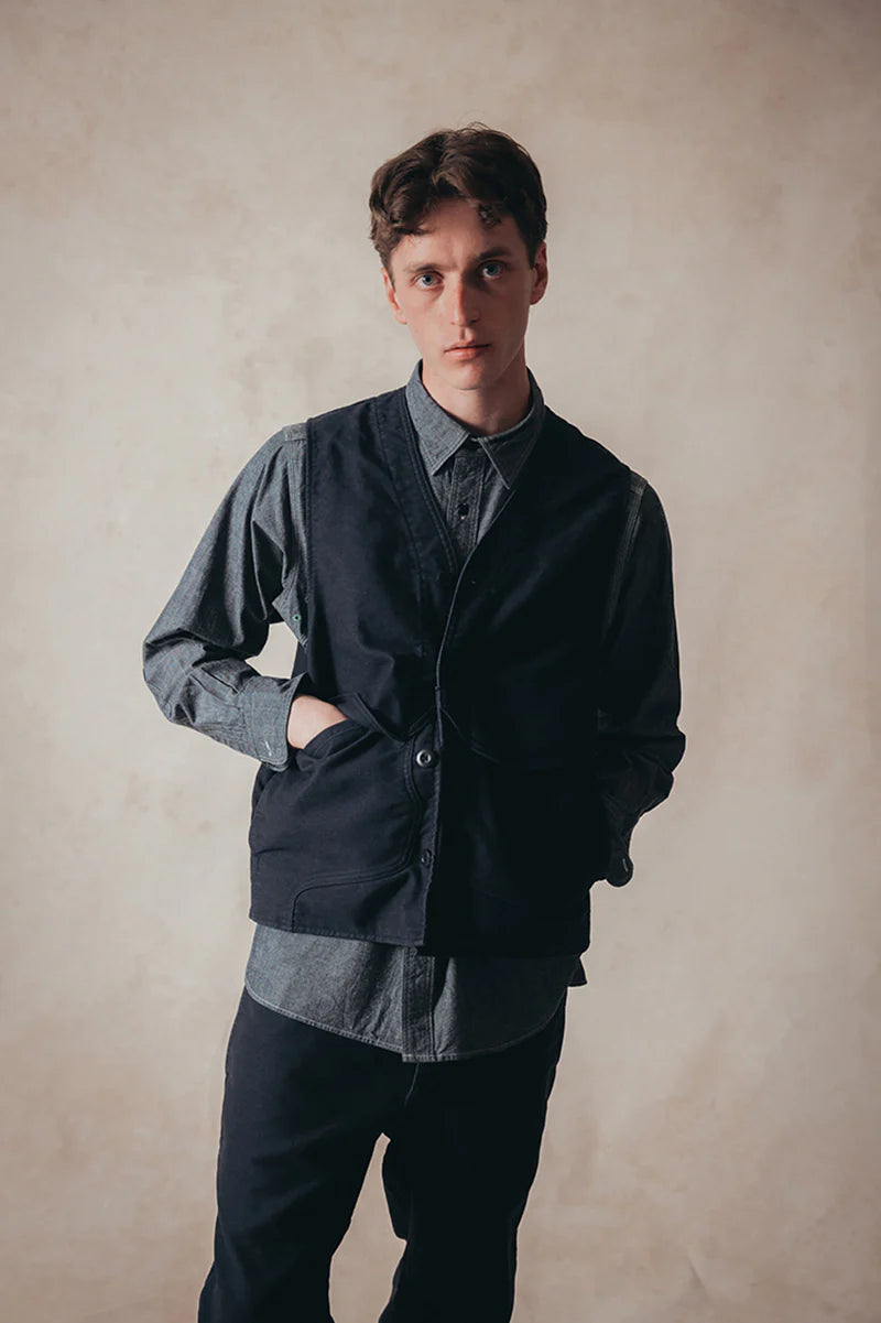 Nigel Cabourn LYBRO - V01-M WORK VEST - MOLESKIN