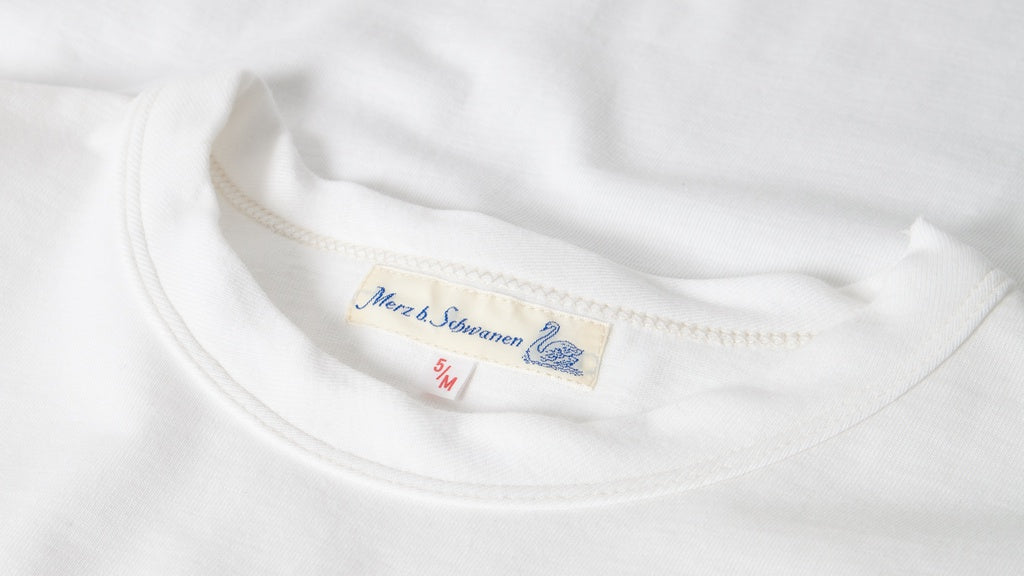 Merz b.Schwanen - 214 LOOPWHEELED TEE RELAXED FIT - WHITE