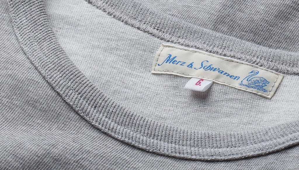 Merz b.Schwanen - 215 LOOPWHEELED TEE - GREY MEL