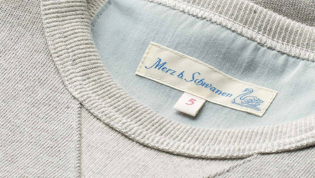 Merz b.Schwanen - 3S48 LOOPWHEELED SWEATSHIRT HEAVY GREY MEL - CLASSIC FIT