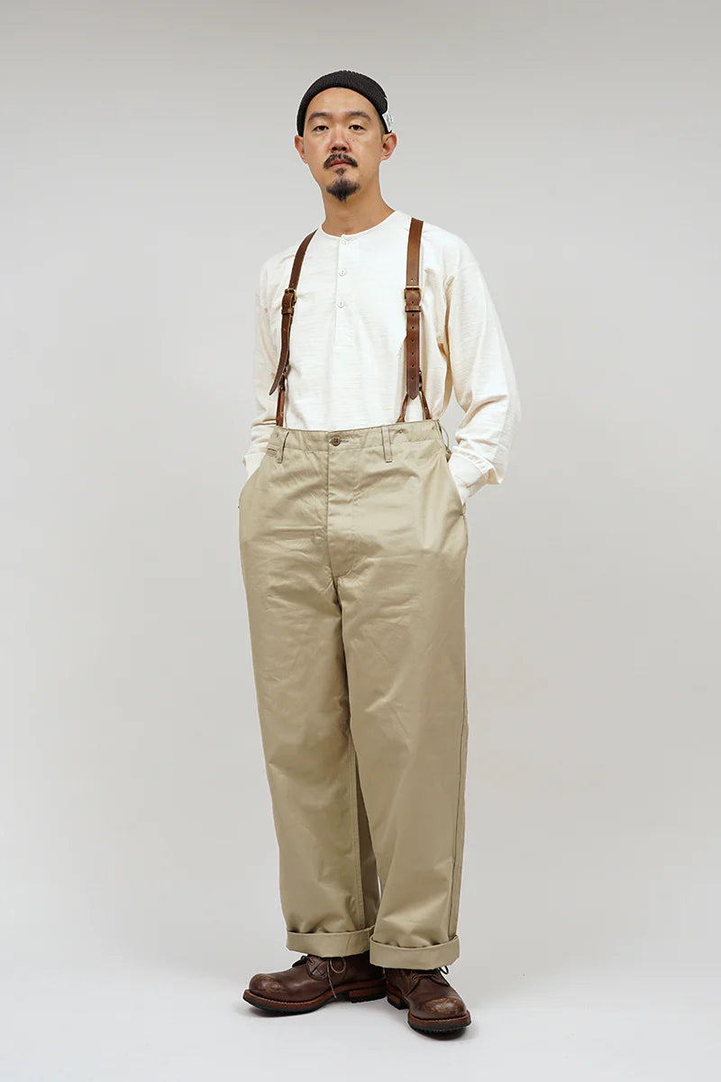 Nigel Cabourn - LEATHER SUSPENDER - PEAT LABEL