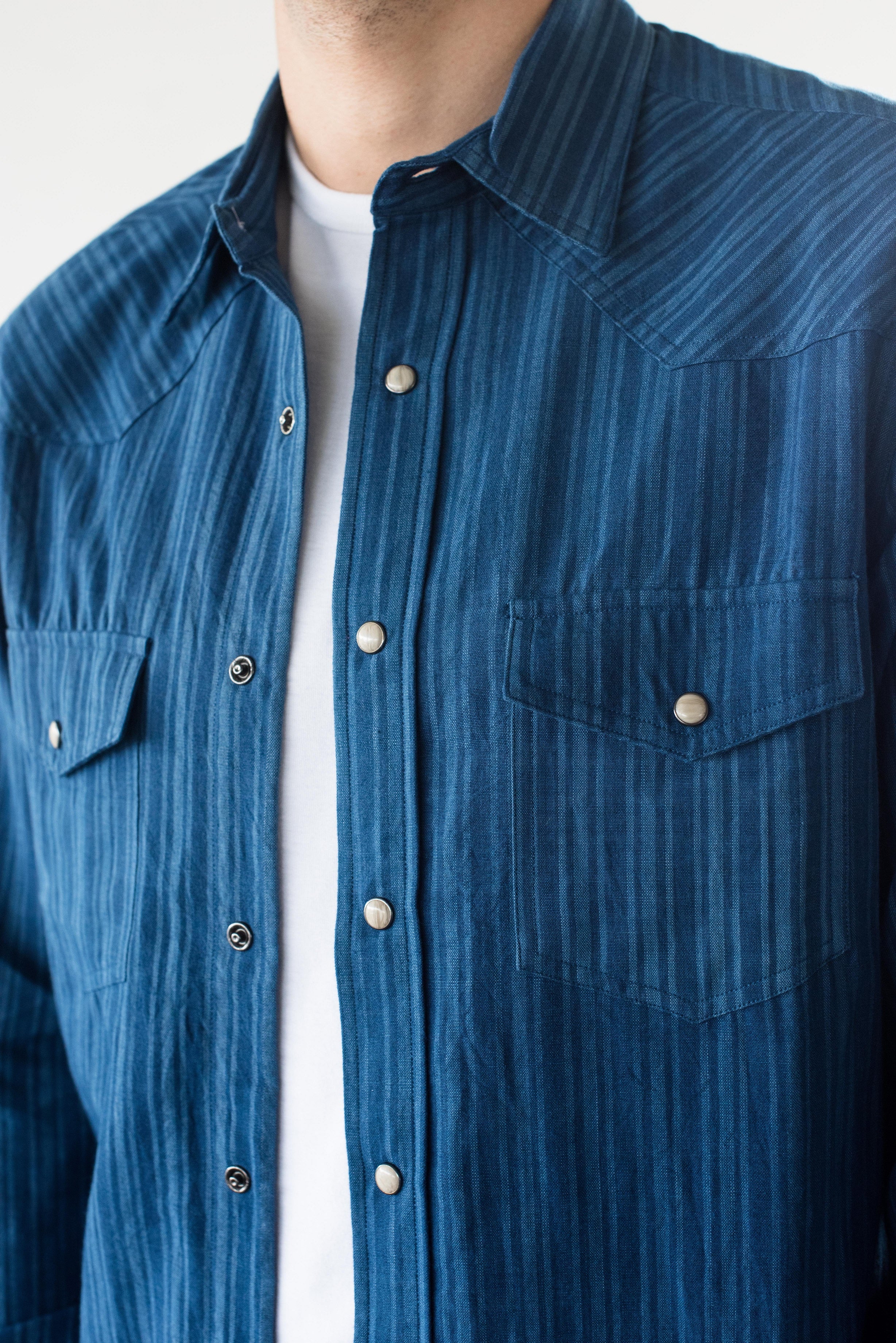 ORIGINAL MADRAS TRADING COMPANY - No107 WEATERN STRAIGHT COLLAR SHIRT - OM44745.20