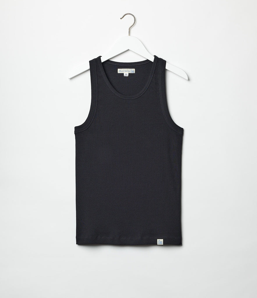 Merz b.Schwanen - RIBBED TANKTOP CLASSIC FIT - CHARCOAL