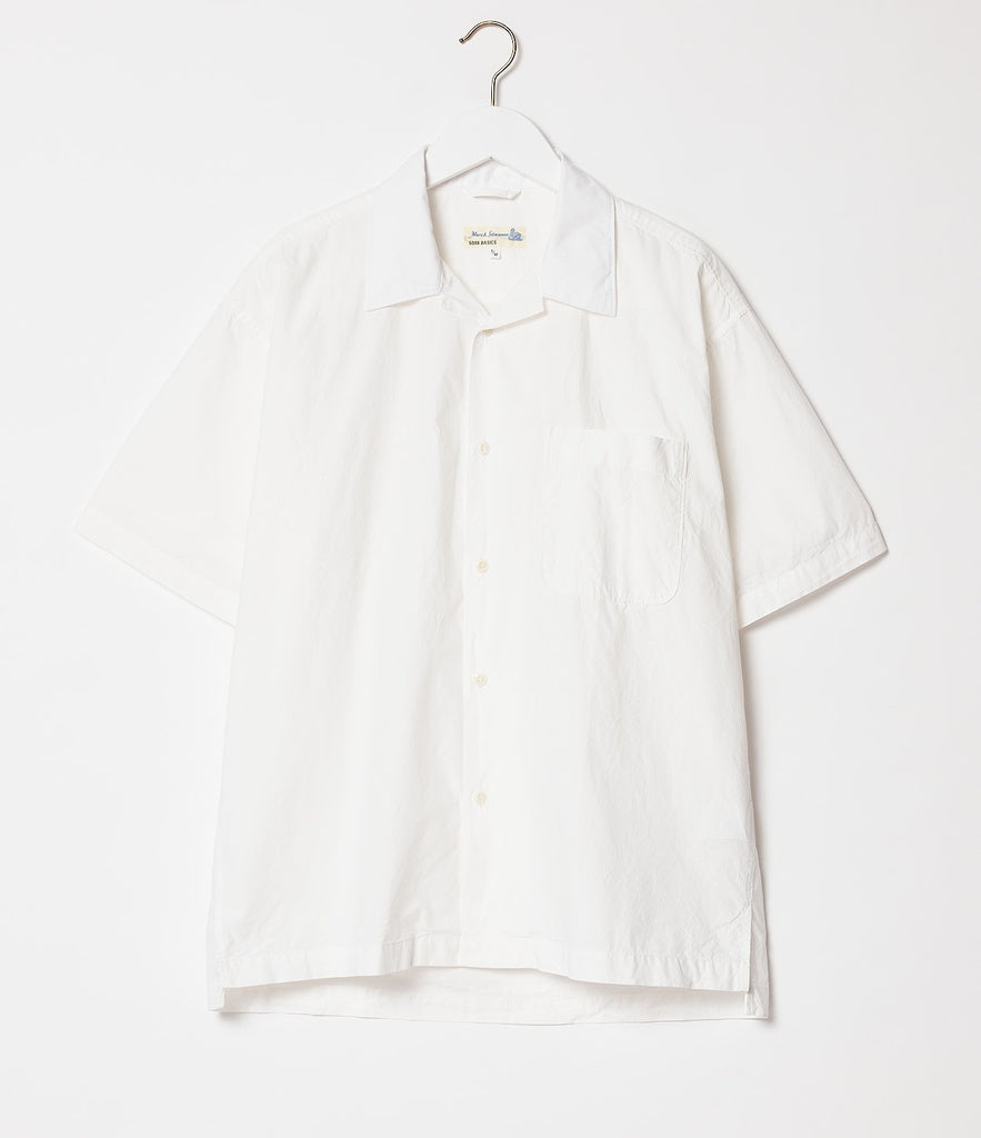 Merz b.Schwanen - SHIRT03 UNISEX BOWLING SHIRT RELAXED FIT - WHITE