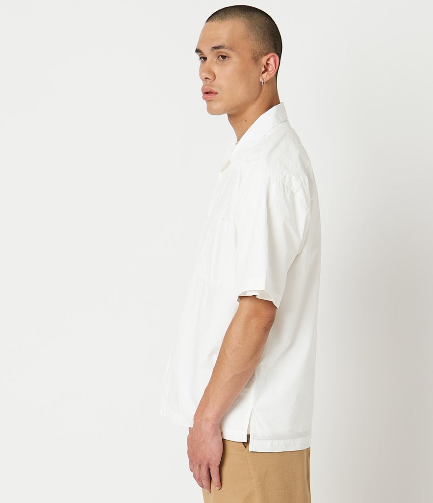 Merz b.Schwanen - SHIRT03 UNISEX BOWLING SHIRT RELAXED FIT - WHITE