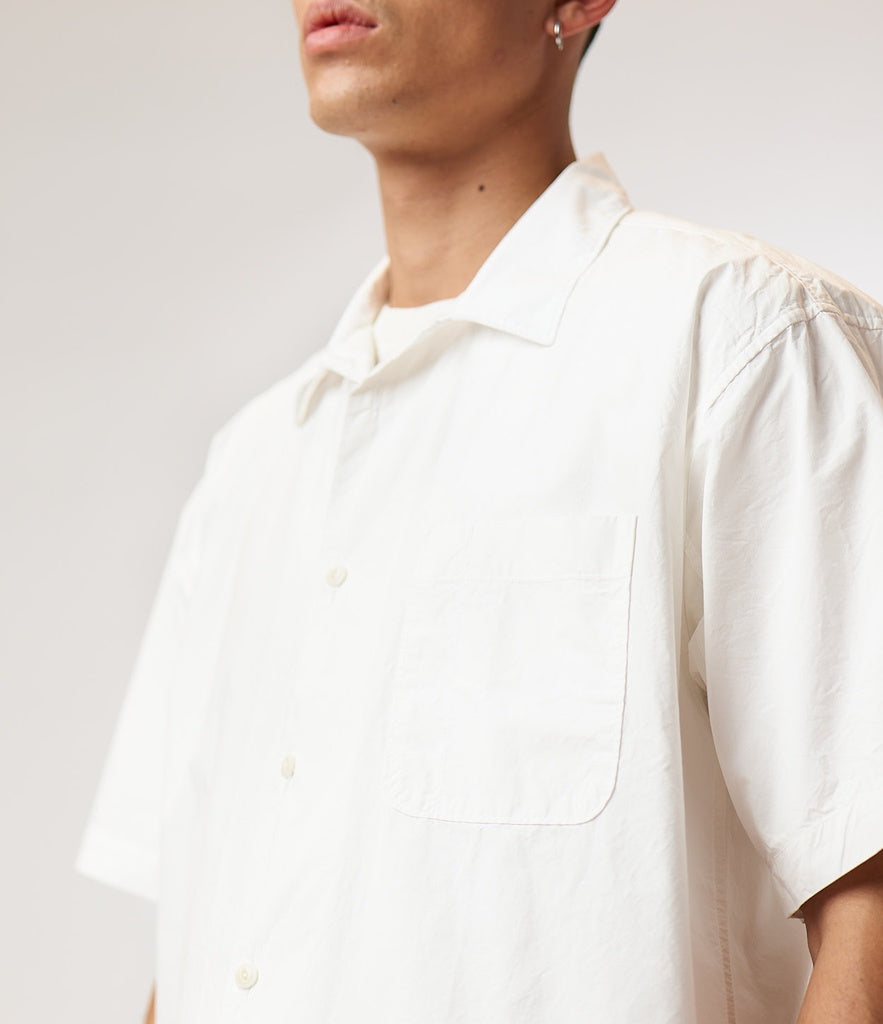 Merz b.Schwanen - SHIRT03 UNISEX BOWLING SHIRT RELAXED FIT - WHITE