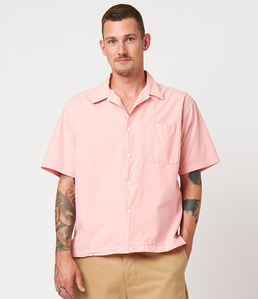 Merz b.Schwanen - SHIRT03 UNISEX BOWLING SHIRT RELAXED FIT - PEACH
