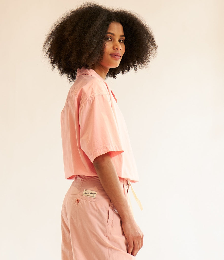 Merz b.Schwanen - SHIRT03 UNISEX BOWLING SHIRT RELAXED FIT - PEACH