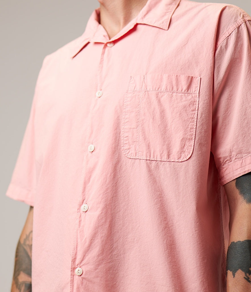 Merz b.Schwanen - SHIRT03 UNISEX BOWLING SHIRT RELAXED FIT - PEACH