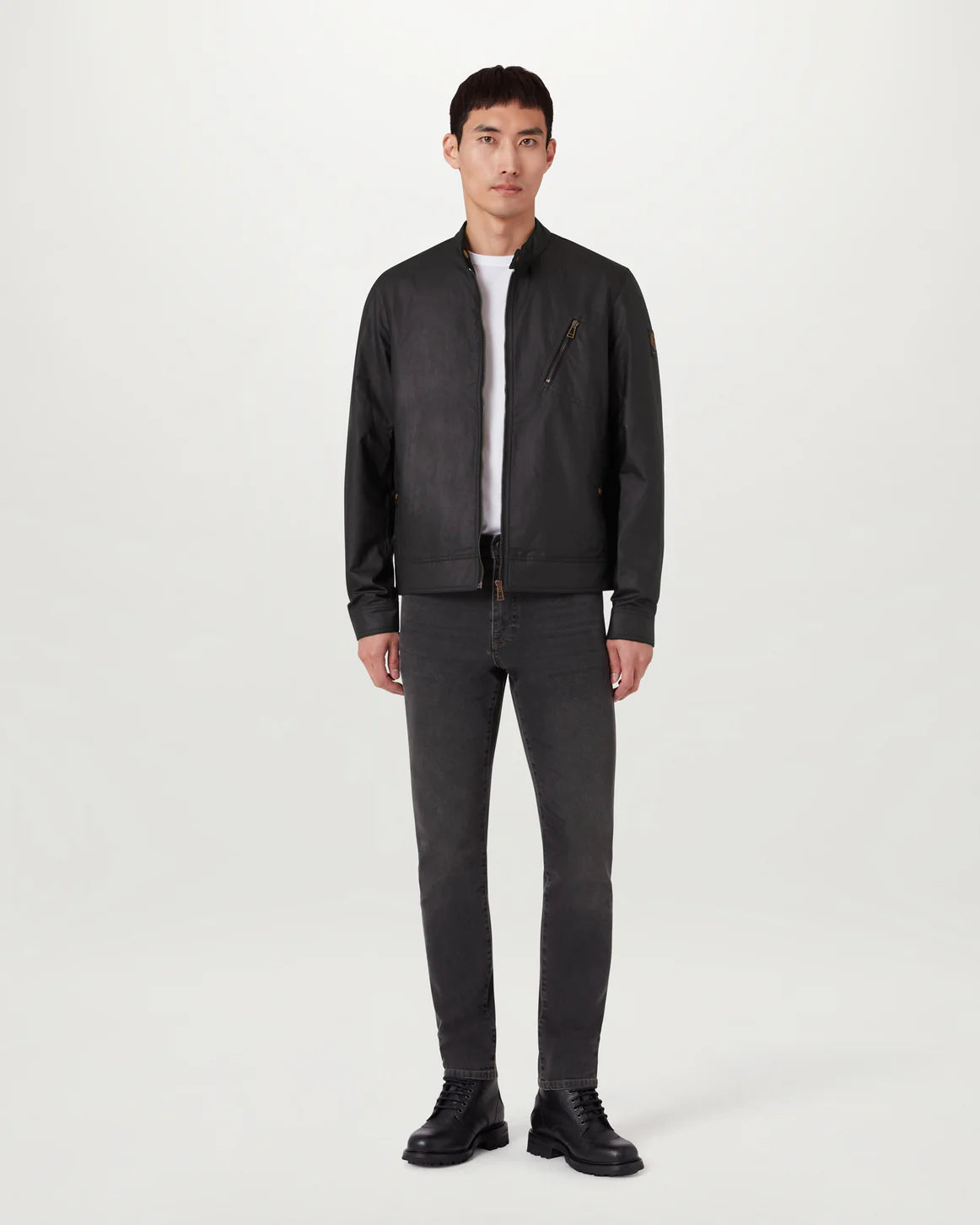 BELSTAFF - SIDELINE JACKET WAXED COTTON - BLACK