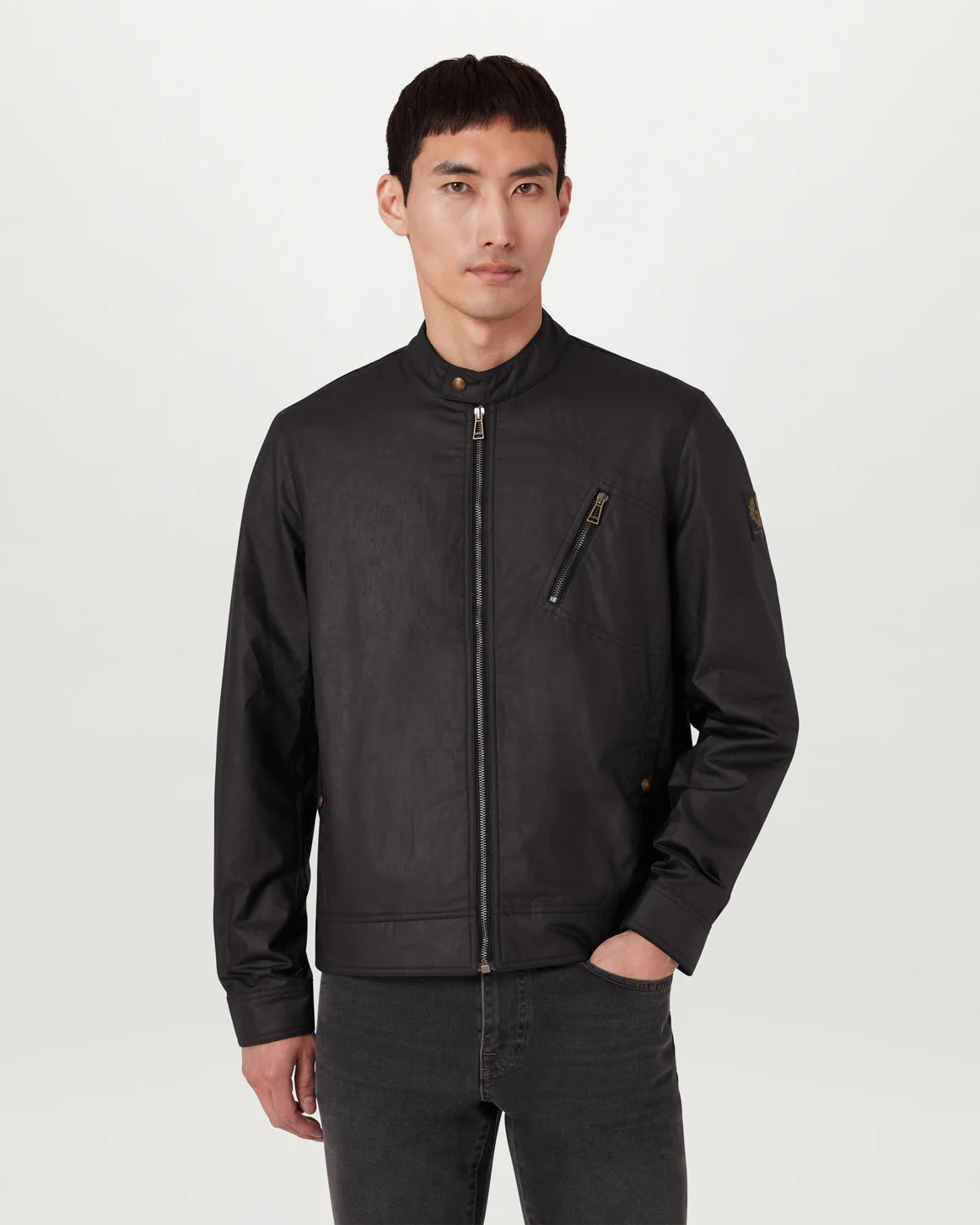BELSTAFF - SIDELINE JACKET WAXED COTTON - BLACK