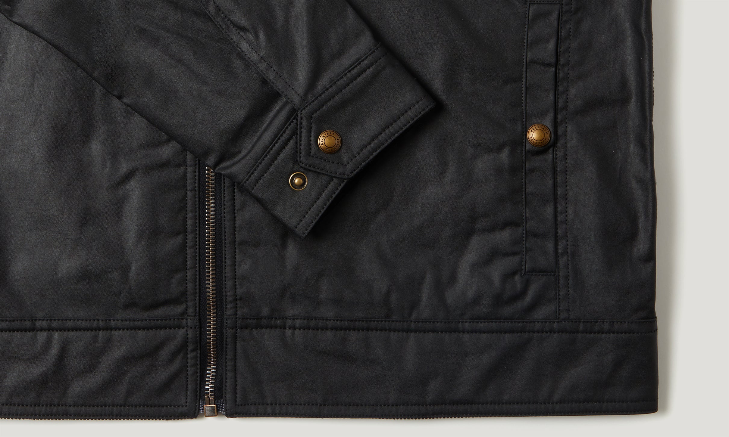 BELSTAFF - SIDELINE JACKET WAXED COTTON - BLACK