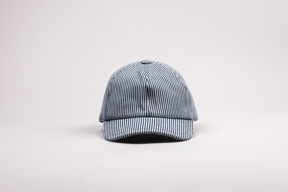 【再値下げ】SUPER DUPER - POKEY DENIM BASEBALL CAP - WORK STRIPE