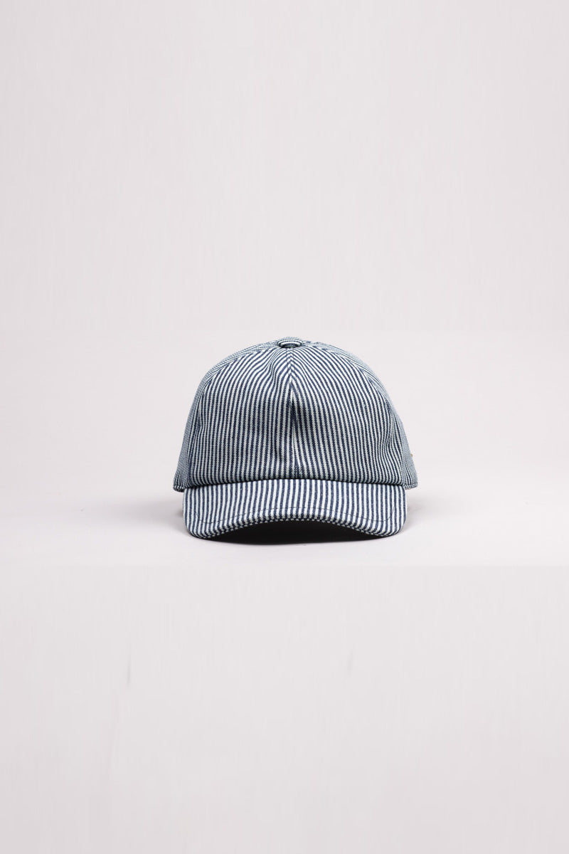 【再値下げ】SUPER DUPER - POKEY DENIM BASEBALL CAP - WORK STRIPE