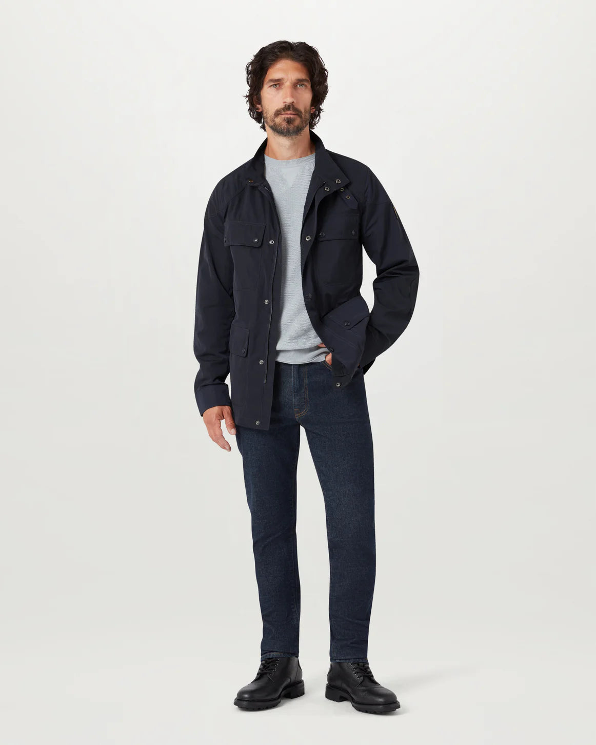 BELSTAFF - VECTOR JACKET RIPPLE SHELL - DARK INK