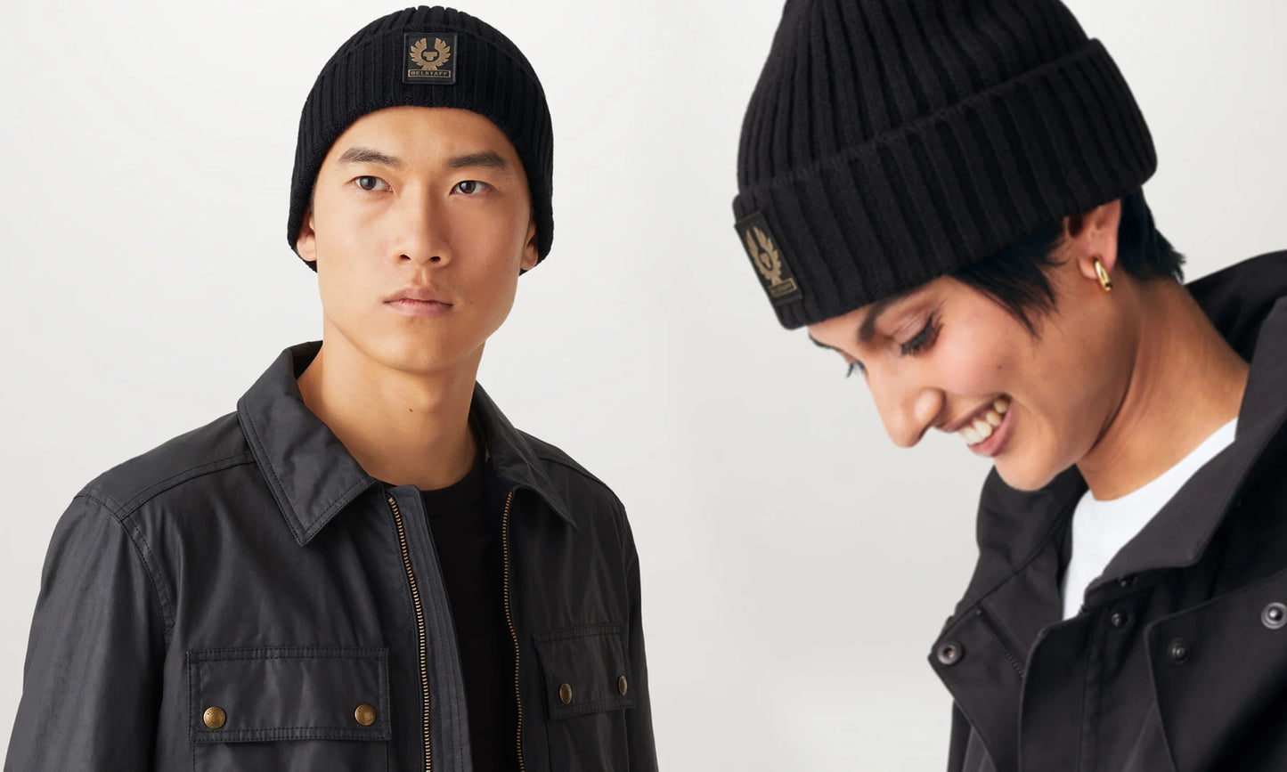 BELSTAFF - WATCH BEANIE HAT - BLACK