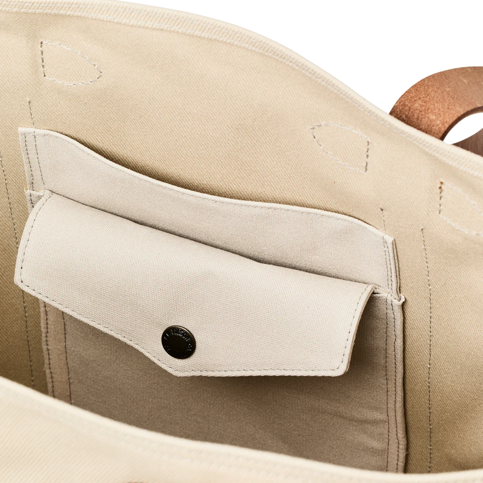 FILSON - RUGGED TWILL LARGE OPEN TOTE BAG - FEATHER GRAY