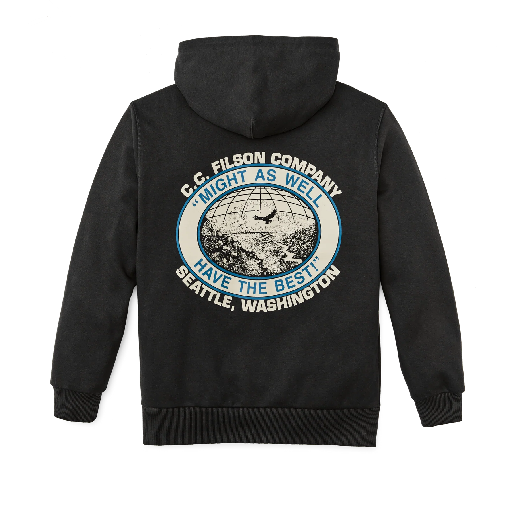 FILSON - PROSPECTOR GRAPHIC HOODIE - FADED BLACK / MOOSE