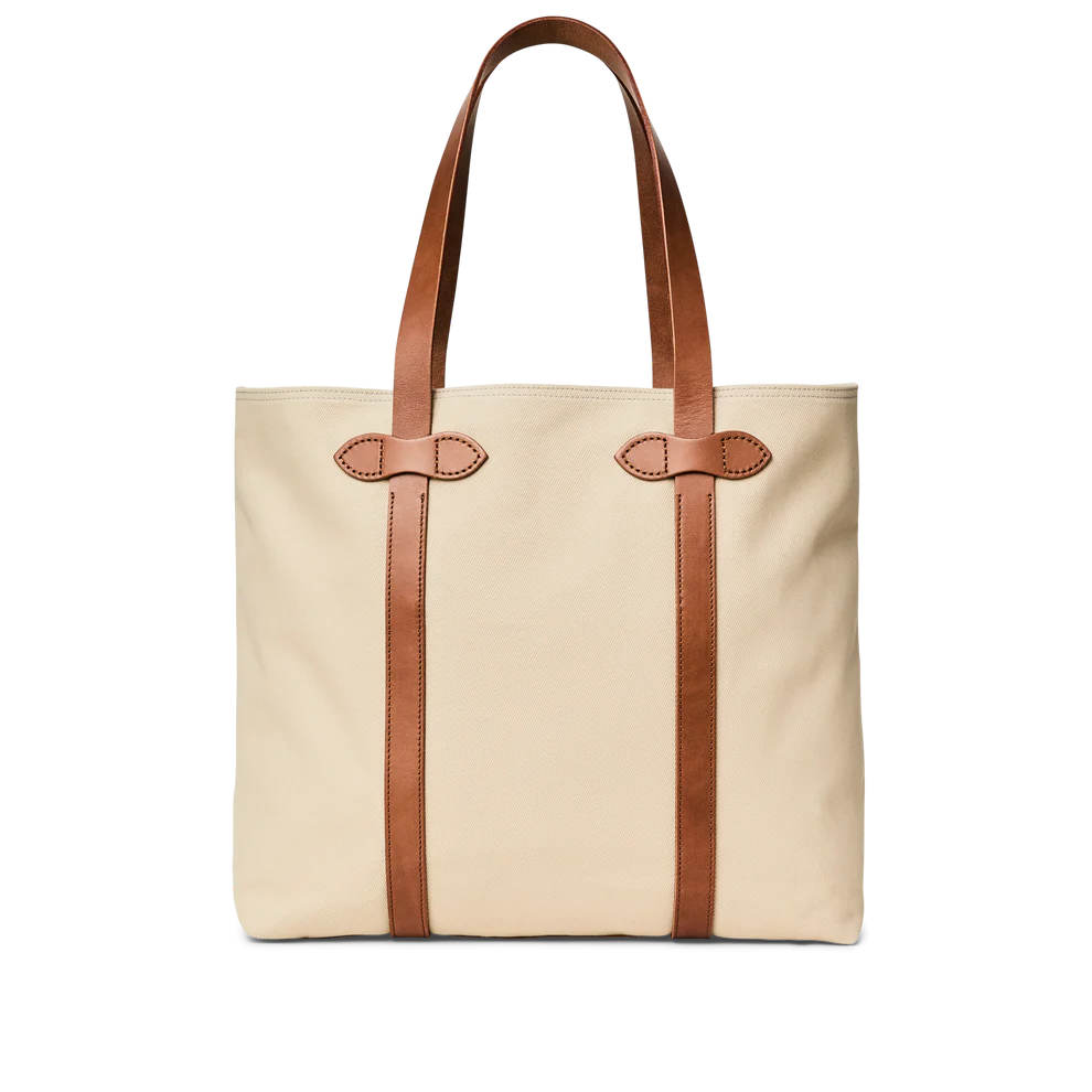 FILSON - RUGGED TWILL LARGE OPEN TOTE BAG - FEATHER GRAY