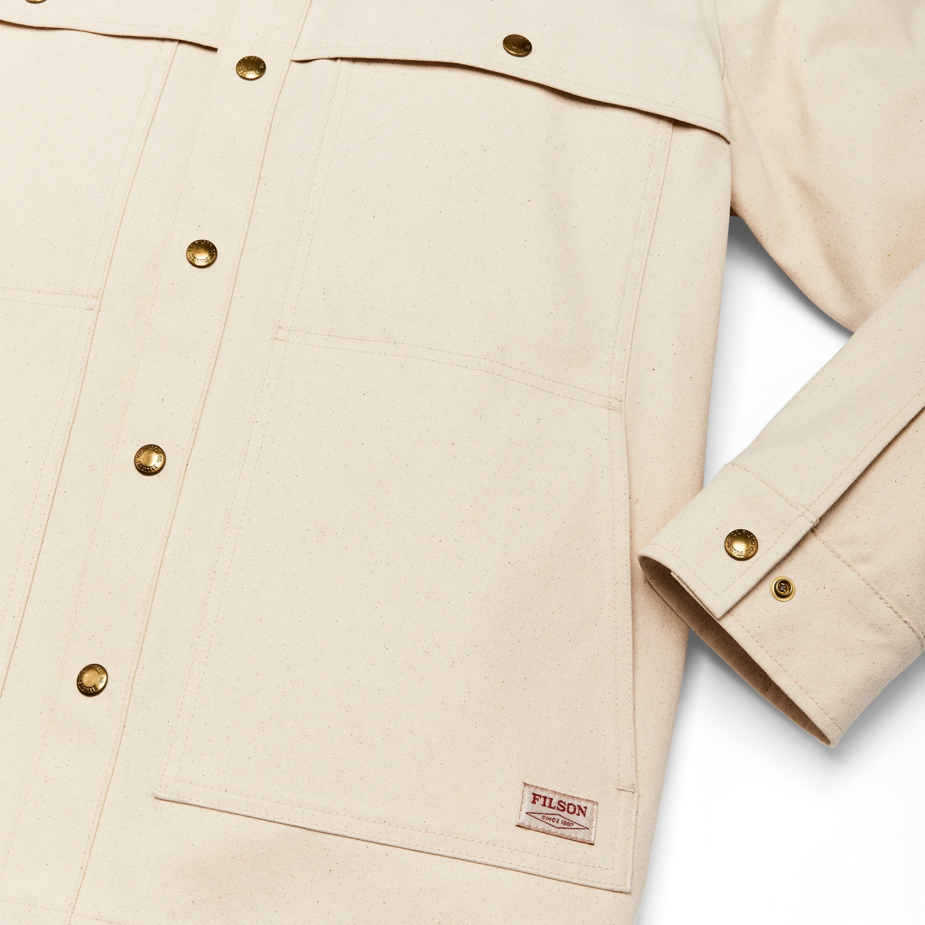 FILSON - DRY TIN CLOTH FORESTER JAC SHIRT - NATURAL SEED