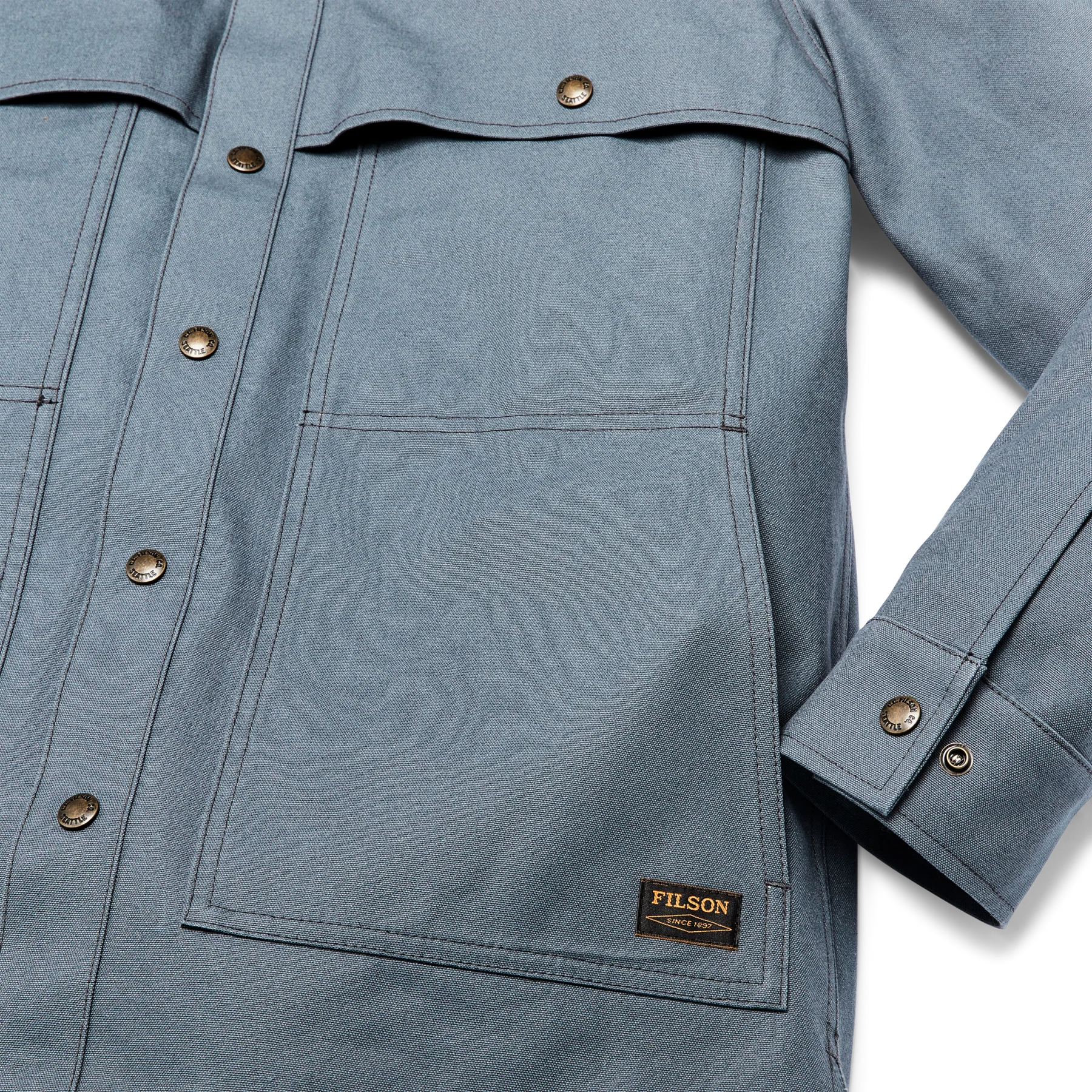 FILSON - DRY TIN CLOTH FORESTER JAC SHIRT - STORM BLUE