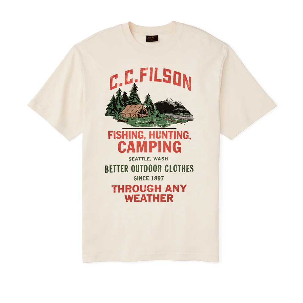 FILSON - FRONTIER GRAPHIC TEE - BIRCH / CAMPING