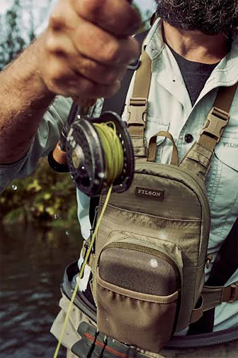 FILSON - FISHING CHEST PACK NYLON RIPSTOP - VINTAGE OLIVE
