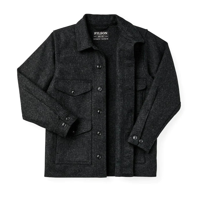 FILSON - MACKINAW WOOL CRUISER JACKET - CHARCOAL