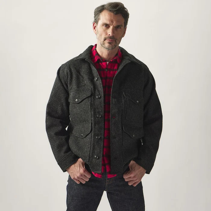 FILSON - MACKINAW WOOL CRUISER JACKET - CHARCOAL