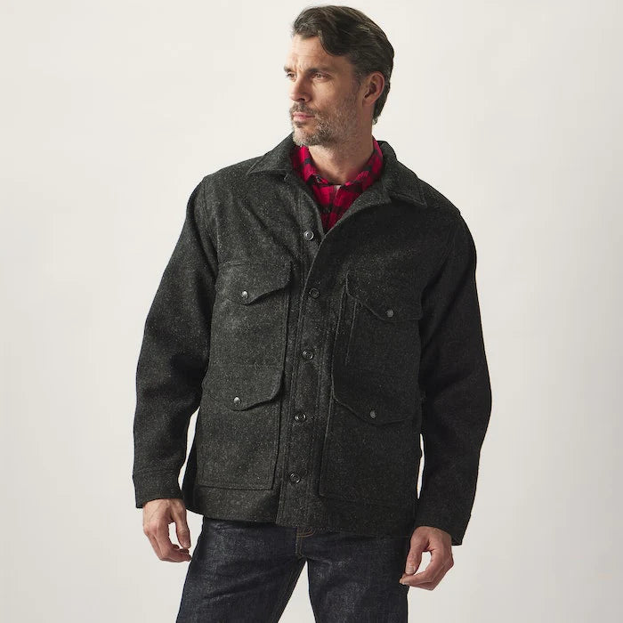 FILSON - MACKINAW WOOL CRUISER JACKET - CHARCOAL