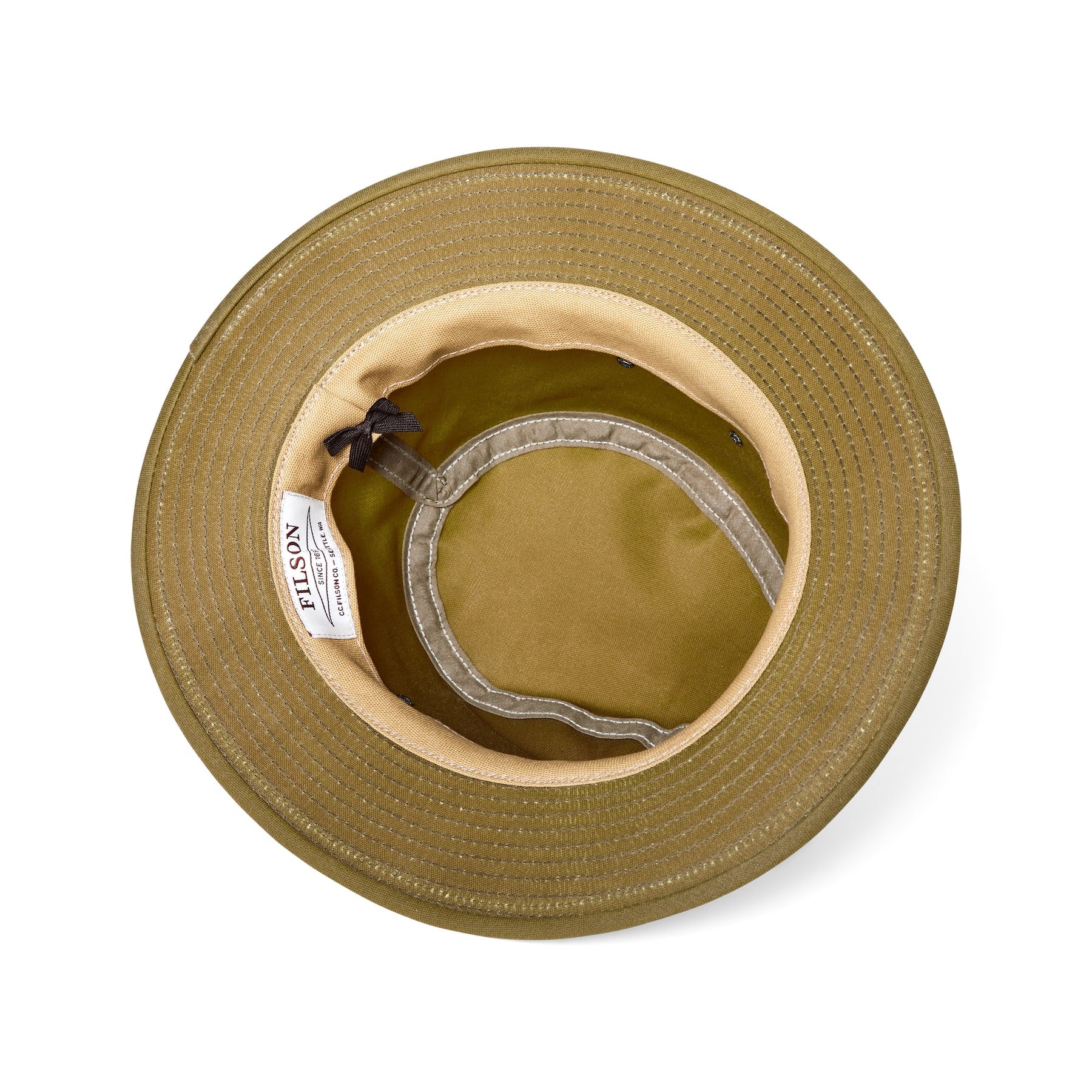 FILSON - TIN CLOTH PACKER HAT DARK TAN - OIL FINISH