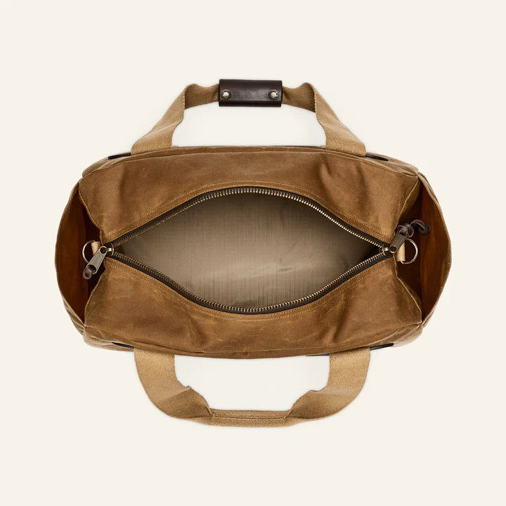 FILSON - TIN CLOTH SMALL DUFFLE BAG - DARK TAN