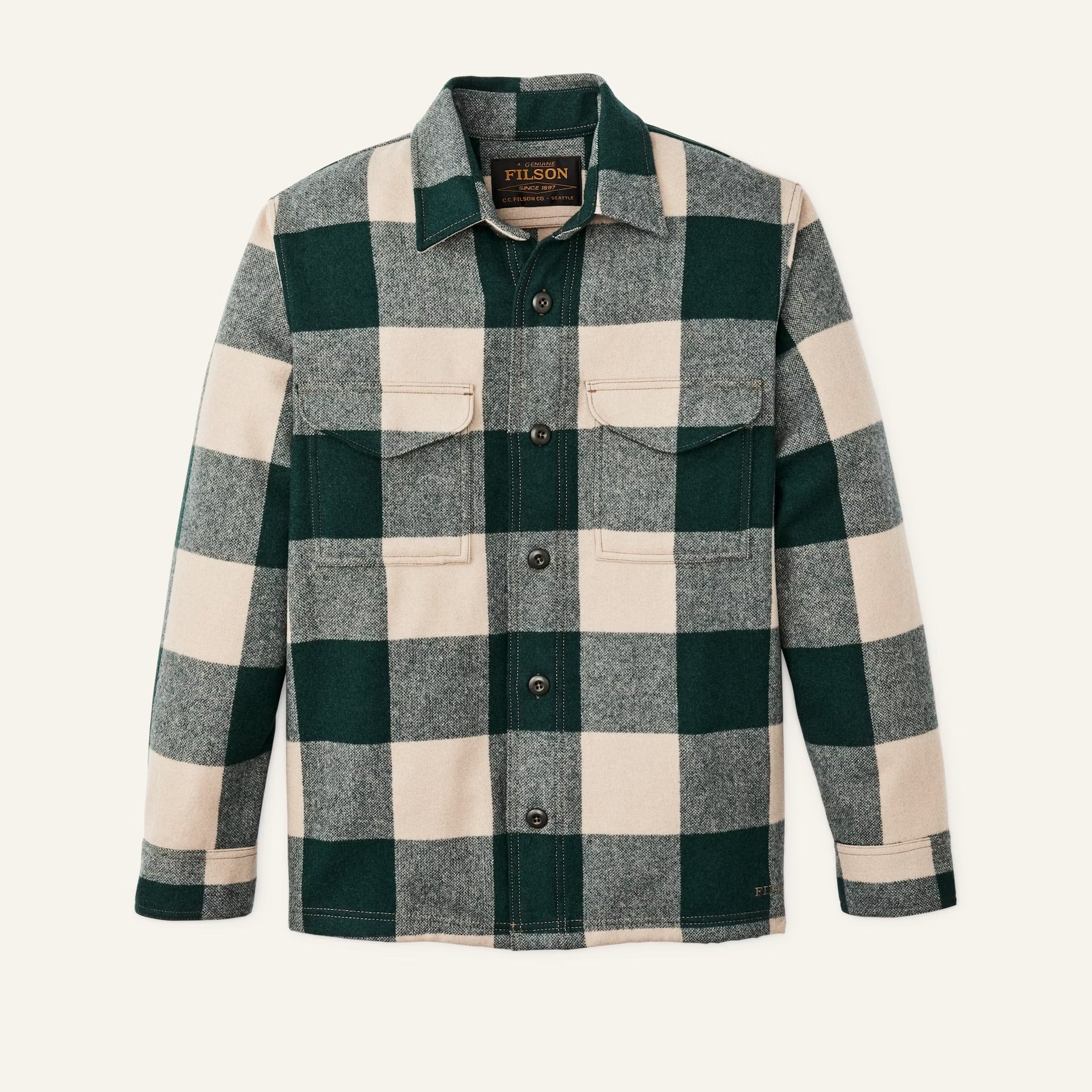 FILSON - JAC SHIRT - PINE / BEIGE CHECK