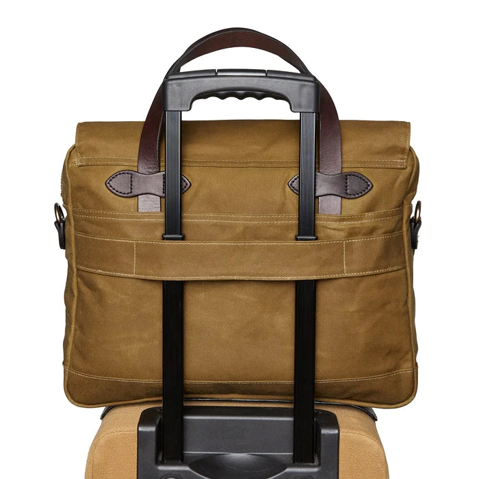 FILSON - 24 HOUR TIN CLOTH BRIEFCASE - DARK TAN