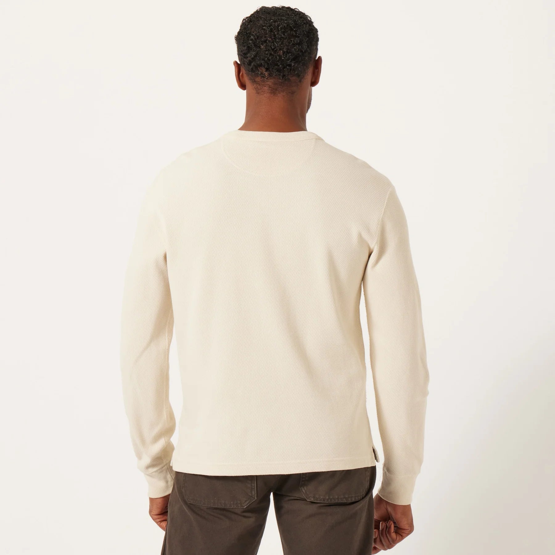 FILSON - WAFFLE KNIT THERMAL CREW - SAND