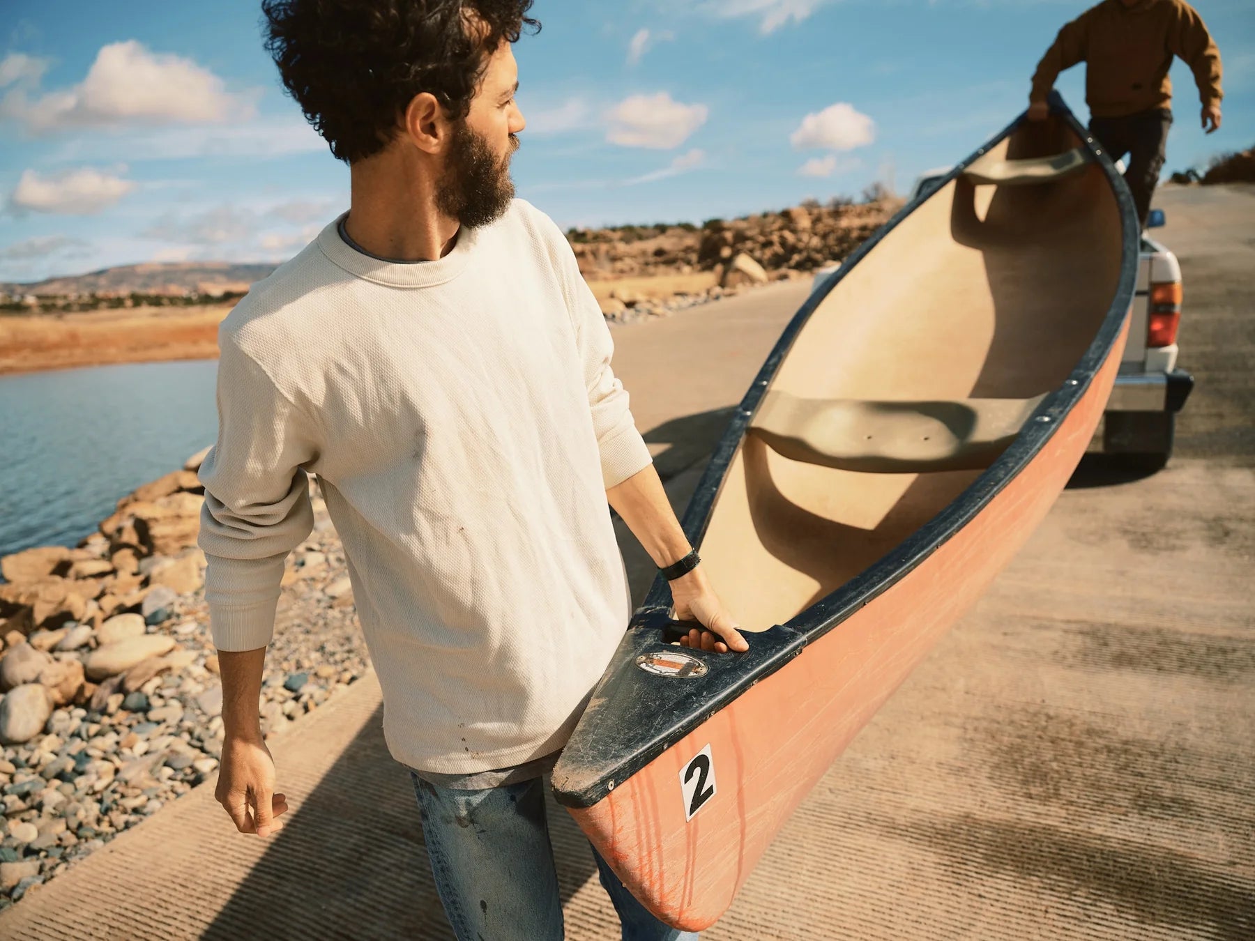 FILSON - WAFFLE KNIT THERMAL CREW - SAND