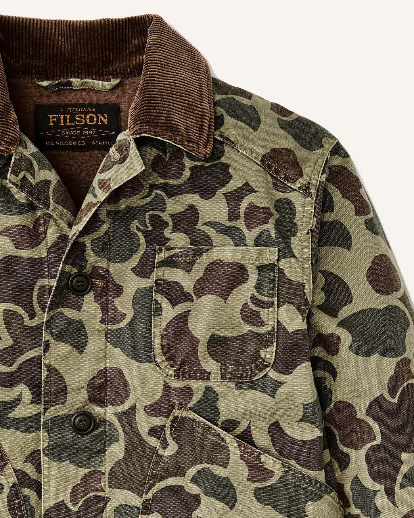 FILSON - CANVAS OUTFITTER JACKET - TUNDRA SHRUB CAMO